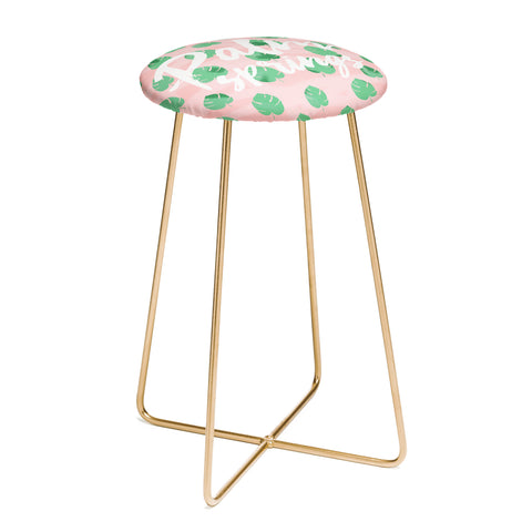 Allyson Johnson Palm Leaves Palm Springs Counter Stool