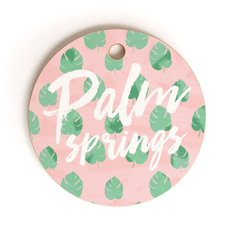 Allyson Johnson Palm Leaves Palm Springs Cutting Board Round