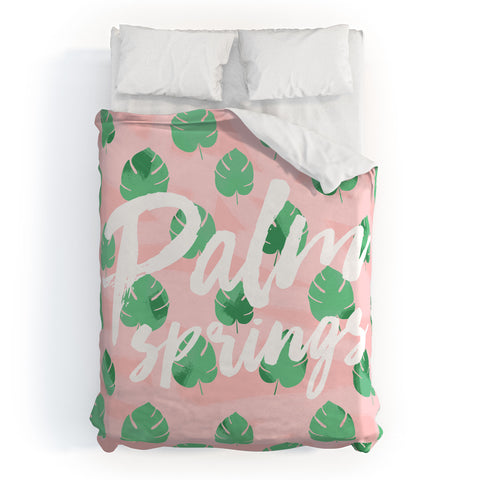 Allyson Johnson Palm Leaves Palm Springs Duvet Cover