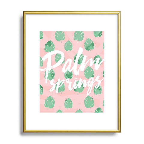 Allyson Johnson Palm Leaves Palm Springs Metal Framed Art Print