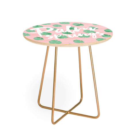 Allyson Johnson Palm Leaves Palm Springs Round Side Table