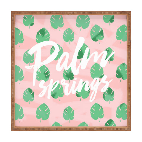 Allyson Johnson Palm Leaves Palm Springs Square Tray