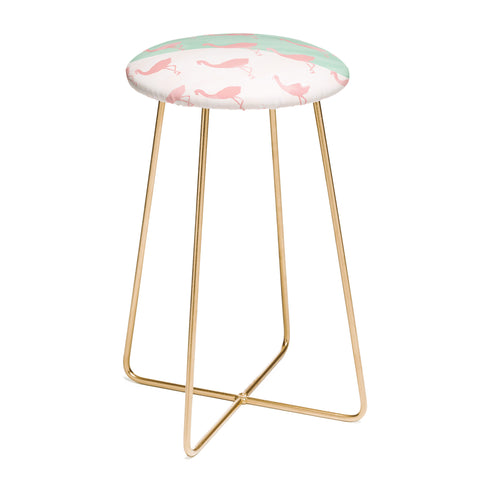 Allyson Johnson Palm Spring Flamingos Counter Stool