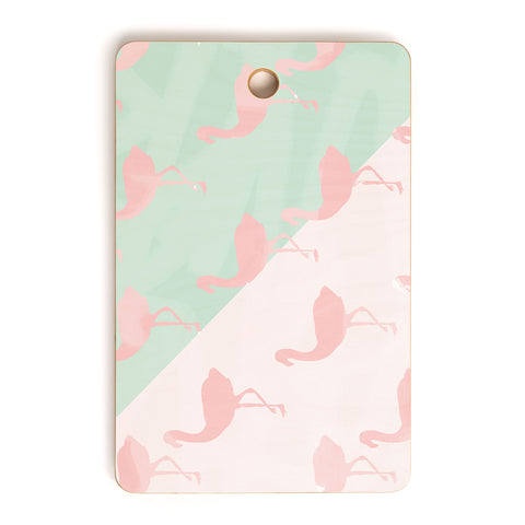 Allyson Johnson Palm Spring Flamingos Cutting Board Rectangle