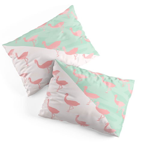 Allyson Johnson Palm Spring Flamingos Pillow Shams