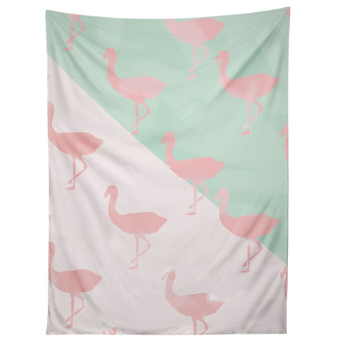 Allyson Johnson Palm Spring Flamingos Tapestry