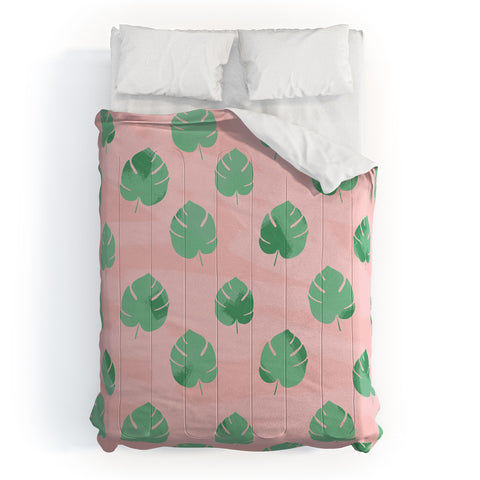 Allyson Johnson Palm Spring Leaves 2 Comforter