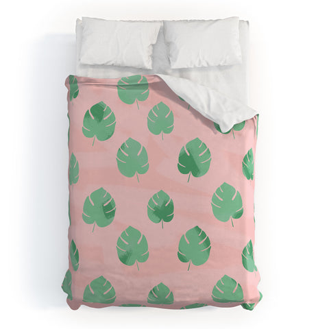 Allyson Johnson Palm Spring Leaves 2 Duvet Cover