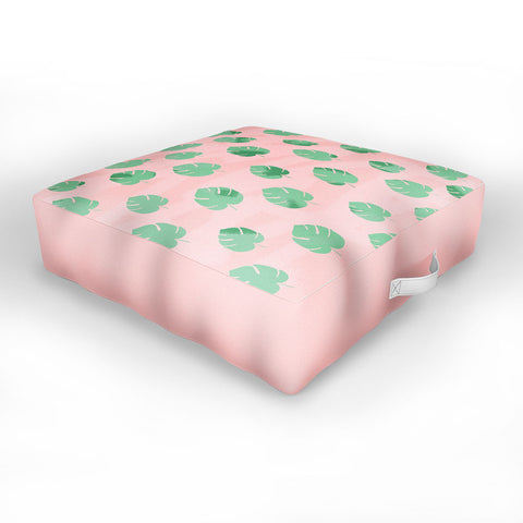 Allyson Johnson Palm Spring Leaves 2 Outdoor Floor Cushion
