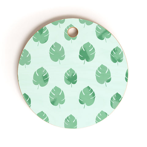 Allyson Johnson Palm Spring Leaves Cutting Board Round