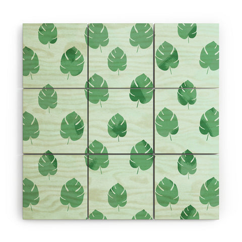 Allyson Johnson Palm Spring Leaves Wood Wall Mural