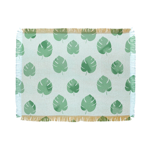 Allyson Johnson Palm Spring Leaves Throw Blanket