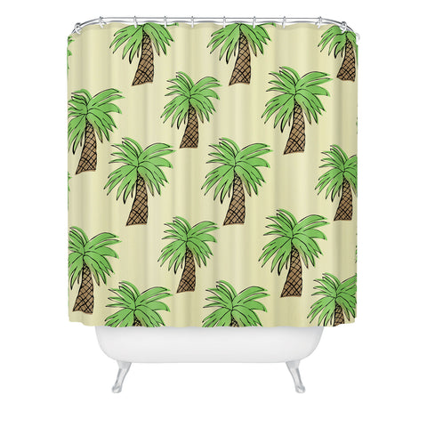 Allyson Johnson Palm Tree Party Shower Curtain