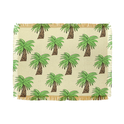 Allyson Johnson Palm Tree Party Throw Blanket