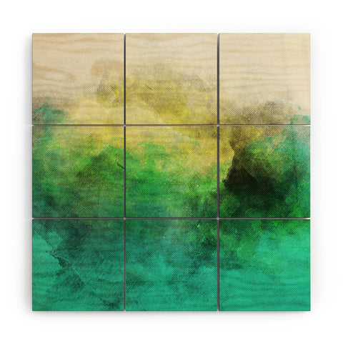 Allyson Johnson Peacock Ombre Wood Wall Mural