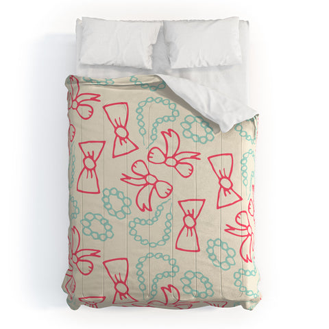 Allyson Johnson Pearls And Bows Comforter