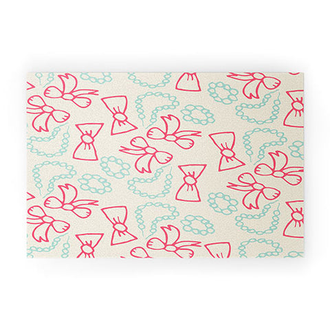 Allyson Johnson Pearls And Bows Welcome Mat