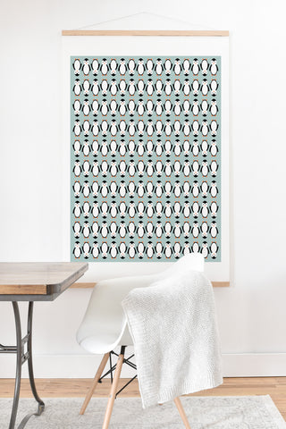 Allyson Johnson Penguin Pattern Art Print And Hanger