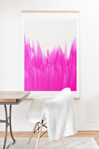 Allyson Johnson Pink Brushed Art Print And Hanger