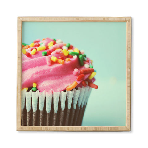 Allyson Johnson Pink Cupcake Photograph Framed Wall Art
