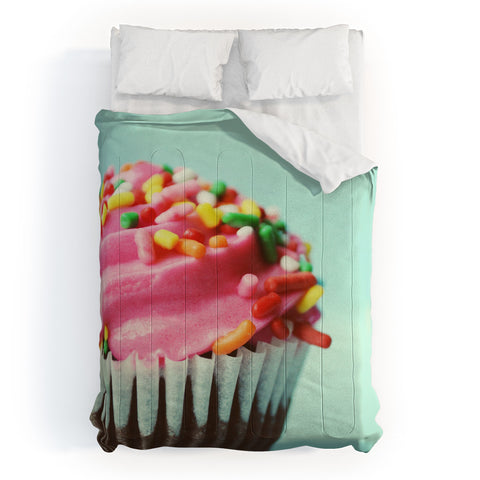 Allyson Johnson Pink Cupcake Photograph Comforter