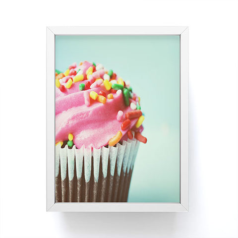 Allyson Johnson Pink Cupcake Photograph Framed Mini Art Print