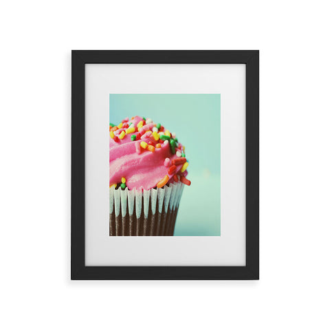 Allyson Johnson Pink Cupcake Photograph Framed Art Print