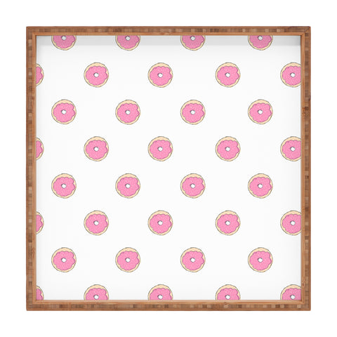 Allyson Johnson Pink donuts Square Tray