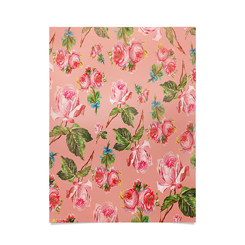 Allyson Johnson Pink Floral Poster