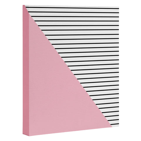 Allyson Johnson Pink n stripes Art Canvas