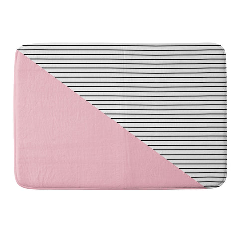 Allyson Johnson Pink n stripes Memory Foam Bath Mat