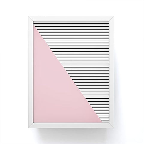Allyson Johnson Pink n stripes Framed Mini Art Print