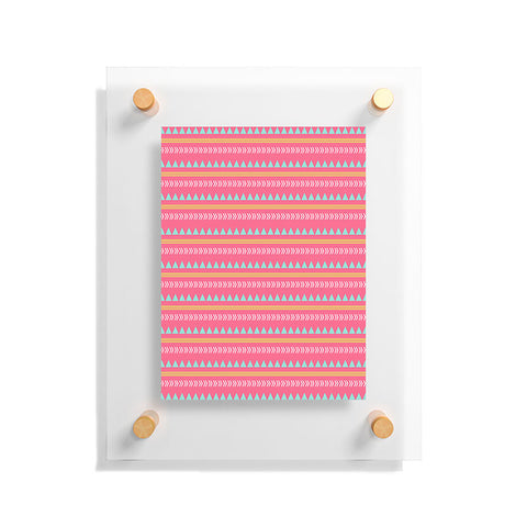 Allyson Johnson Pink Native Aztec Floating Acrylic Print