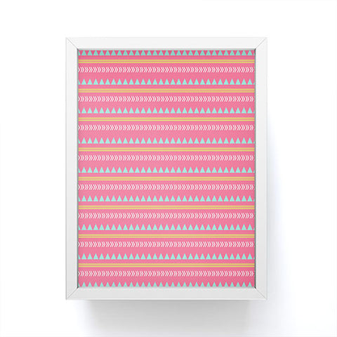 Allyson Johnson Pink Native Aztec Framed Mini Art Print