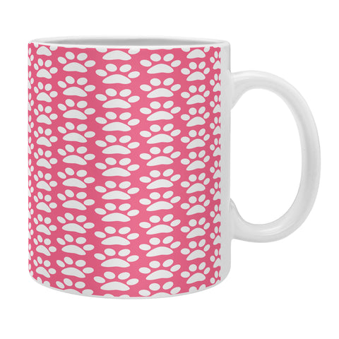 Allyson Johnson Pink Paw Prints Coffee Mug