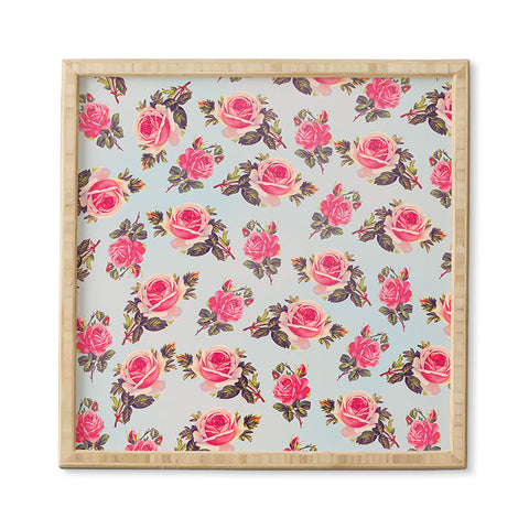 Allyson Johnson Pink Roses Framed Wall Art