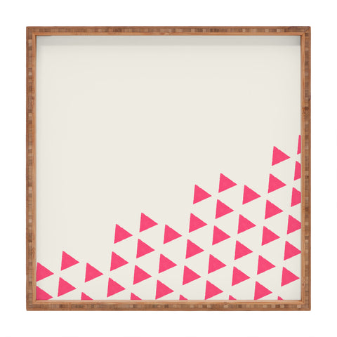 Allyson Johnson Pink Triangles Square Tray