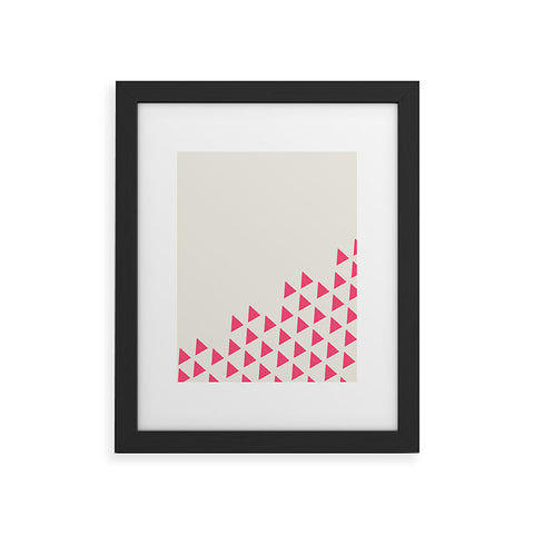 Allyson Johnson Pink Triangles Framed Art Print