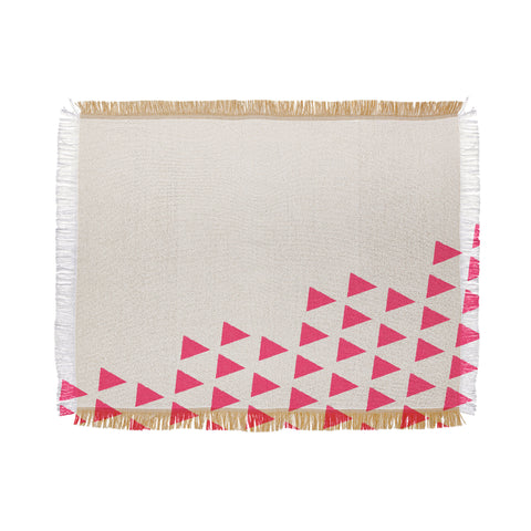 Allyson Johnson Pink Triangles Throw Blanket