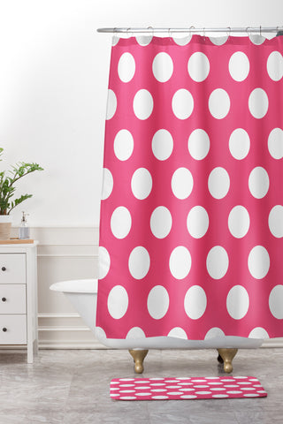 Allyson Johnson Pinkest Pink Shower Curtain And Mat