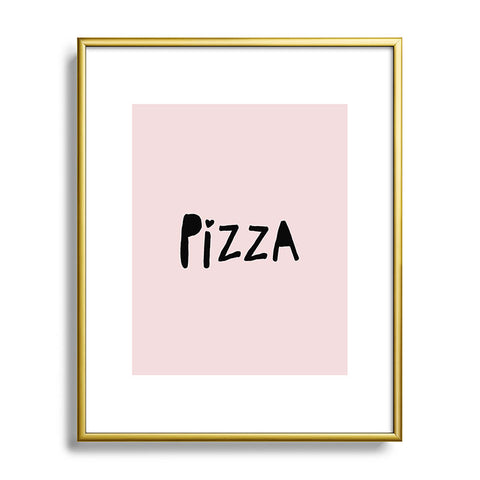 Allyson Johnson Pizza Pink Metal Framed Art Print