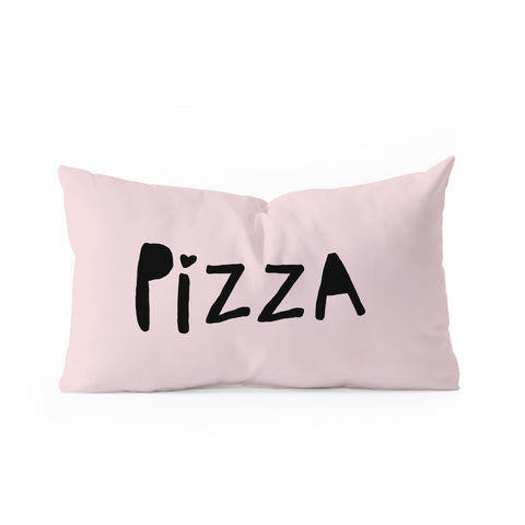 Allyson Johnson Pizza Pink Oblong Throw Pillow