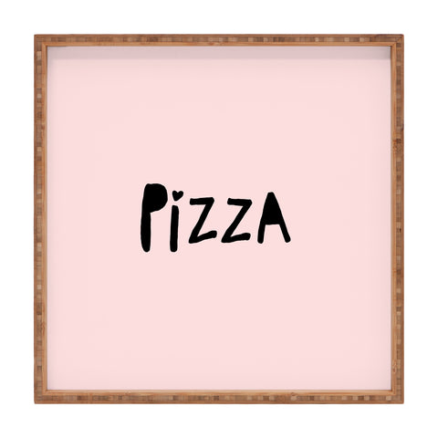Allyson Johnson Pizza Pink Square Tray