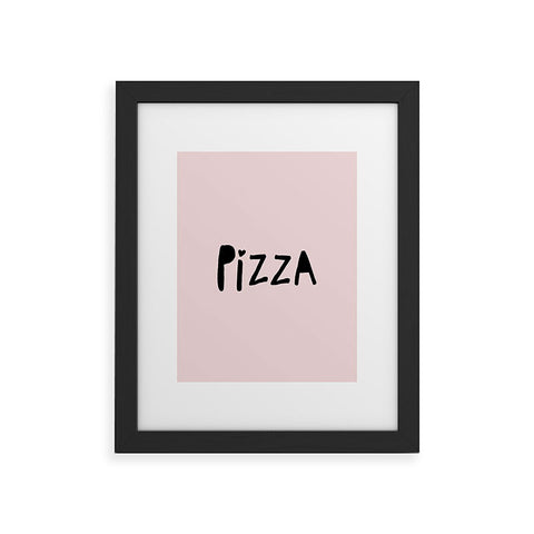 Allyson Johnson Pizza Pink Framed Art Print
