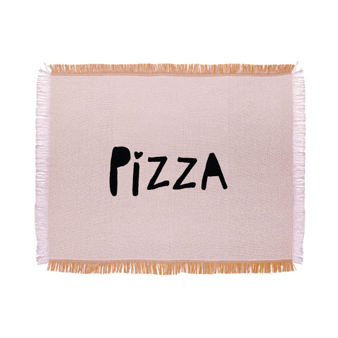 Allyson Johnson Pizza Pink Throw Blanket
