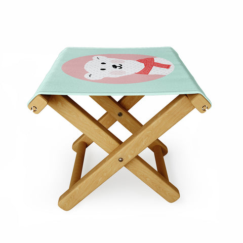 Allyson Johnson Polar Bears Folding Stool