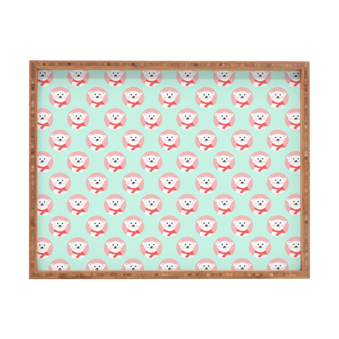 Allyson Johnson Polar Bears Rectangular Tray