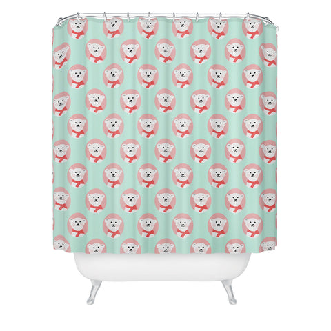 Allyson Johnson Polar Bears Shower Curtain