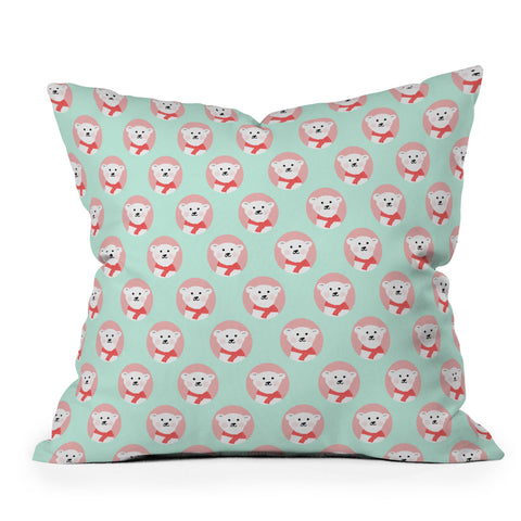 Allyson Johnson Polar Bears Throw Pillow
