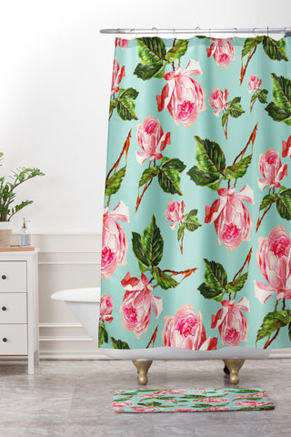 Allyson Johnson Prettiest Roses Shower Curtain And Mat
